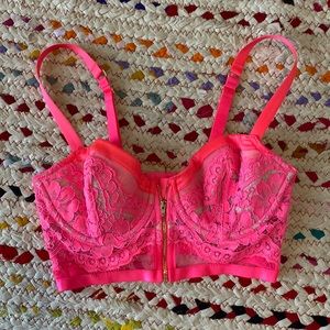 Victoria secret neon pink bralette top.